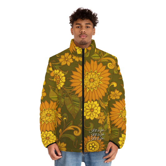 “70’s Wallflower” Men's Puffer Jacket